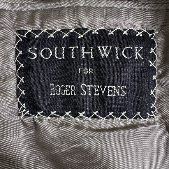 SOUTHWICK Vintage Mens Double Breasted Sport Coat Blazer Jacket 44L Windowpane - Picture 14 of 15